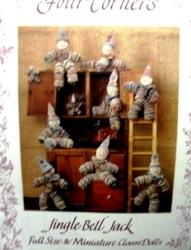 3620 JINGLE BELL JACK FULL SIZE, MINI CLOWN DOLLS PATTERN